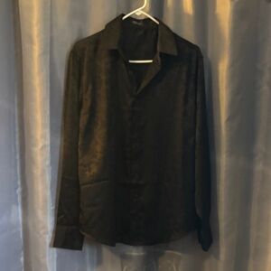 Mens formal Black Button-Up Shirt